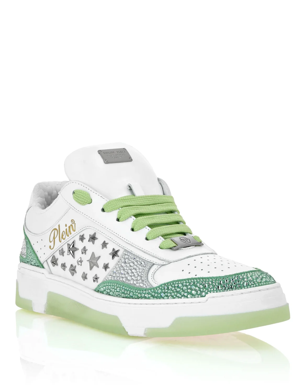 Low-Top Sneakers Mix Studs Star, цвет: Зеленый