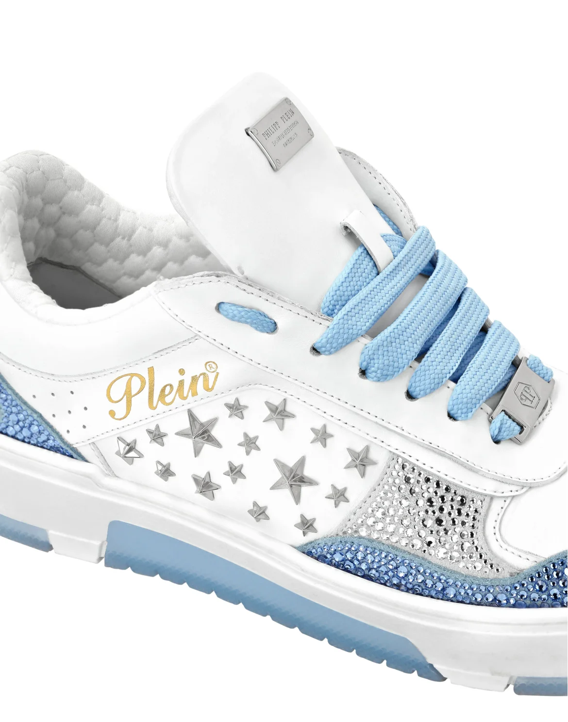 Low-Top Sneakers Mix Studs Star, цвет: Голубой
