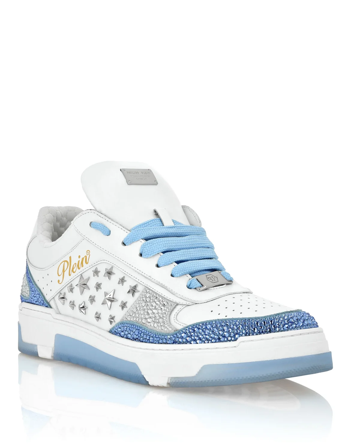 Low-Top Sneakers Mix Studs Star, цвет: Голубой
