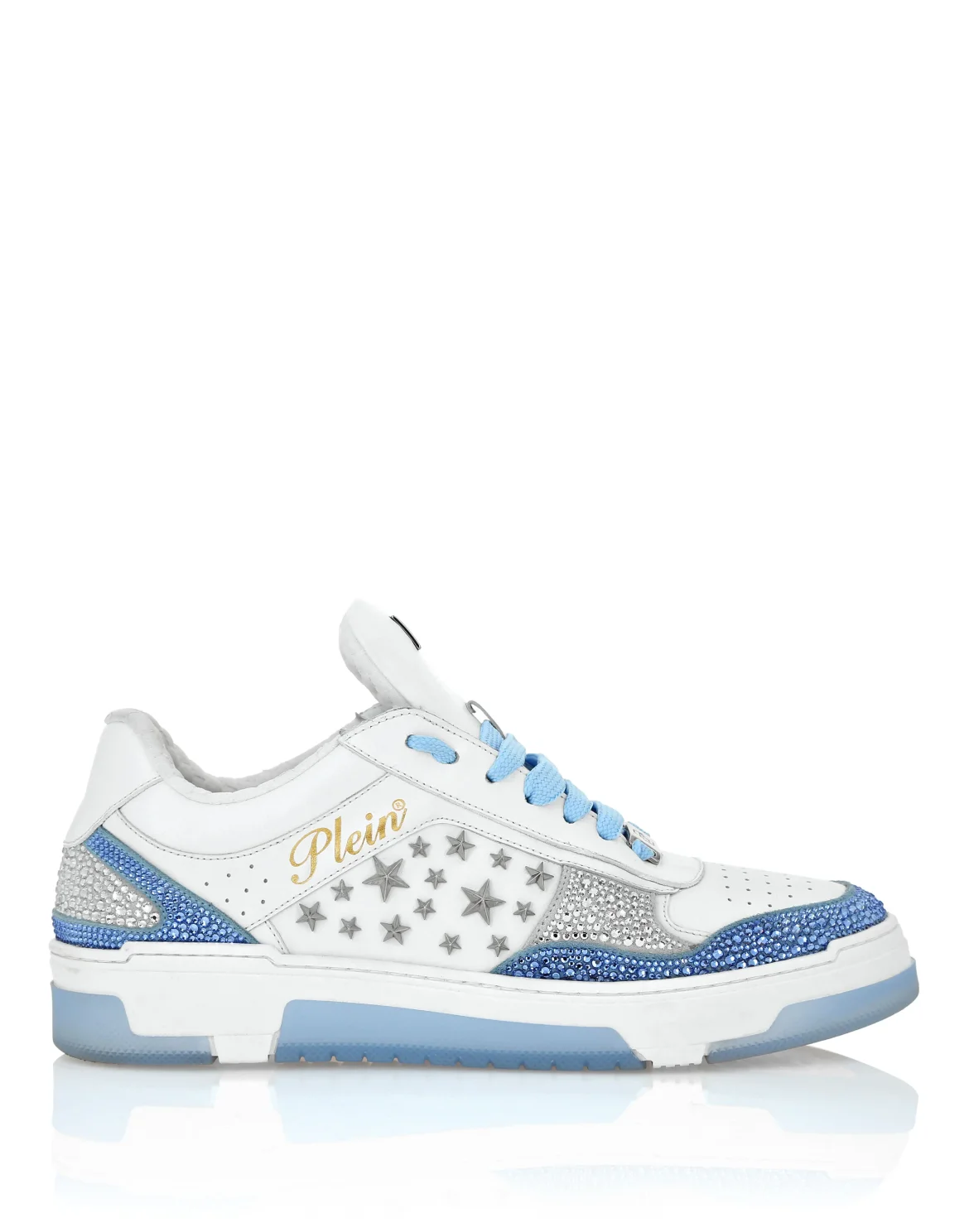 Low-Top Sneakers Mix Studs Star, цвет: Голубой