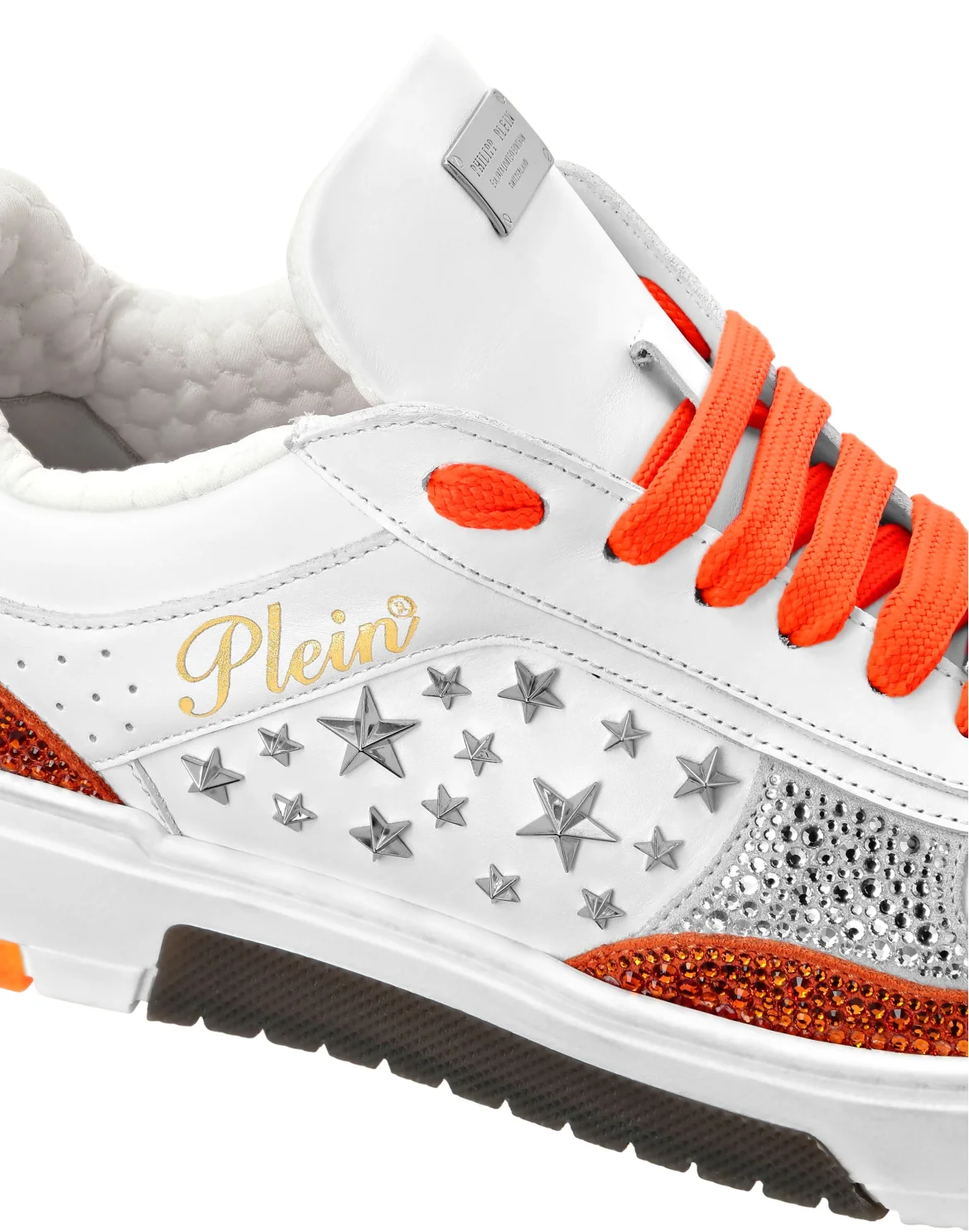 Low-Top Sneakers Mix Studs Star, цвет: Оранжевый