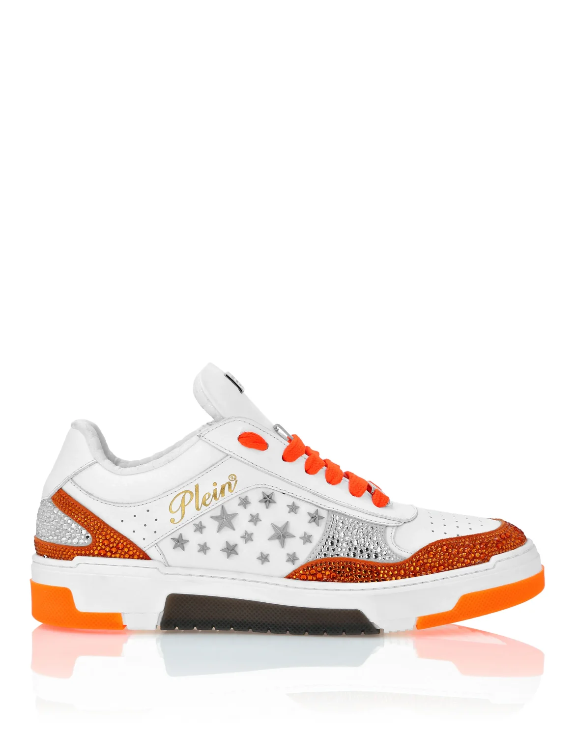 Low-Top Sneakers Mix Studs Star, цвет: Оранжевый