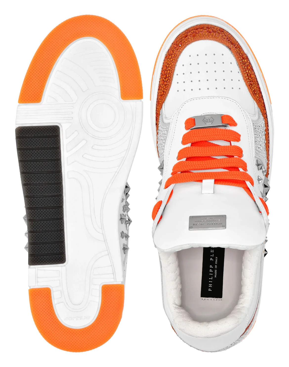 Low-Top Sneakers Mix Studs Star, цвет: Оранжевый