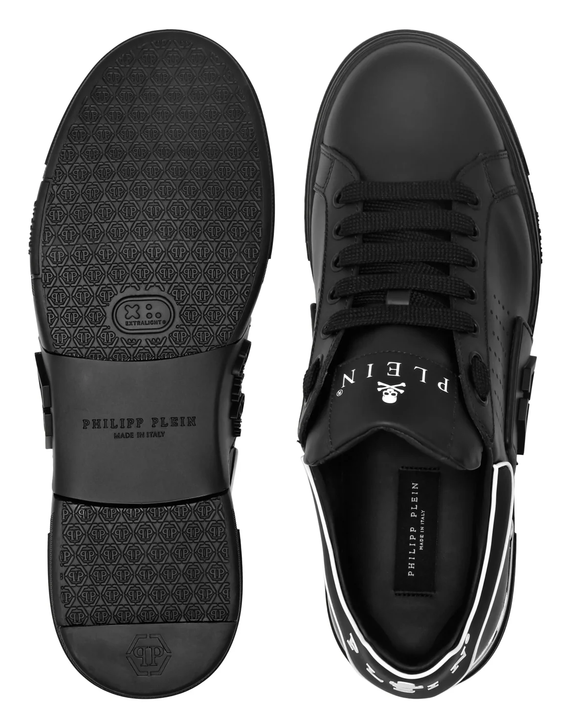 Nappa Leather Sneakers Low Top Hexagon, цвет: Черный