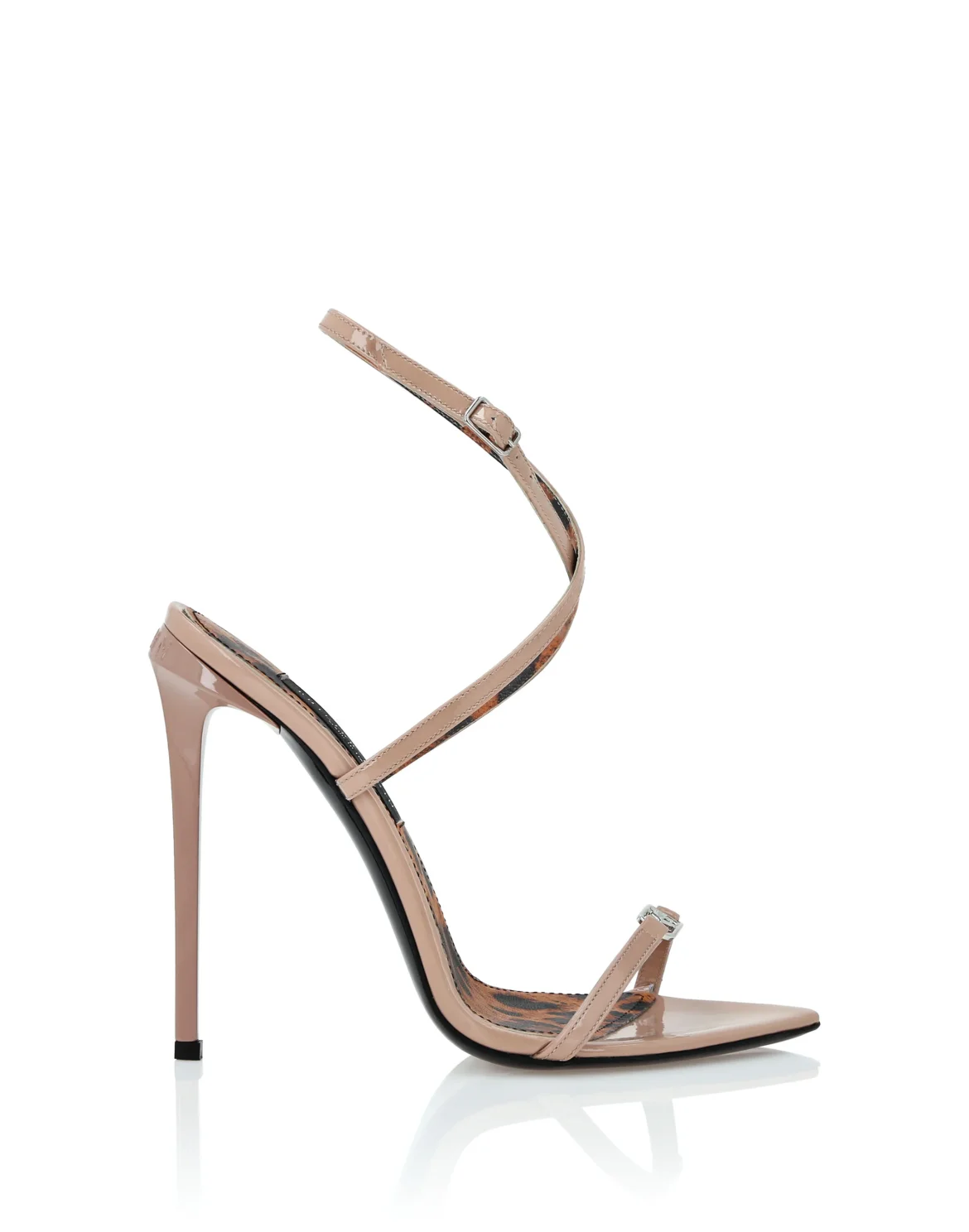 Leather Sandals High Heels, цвет: Бежевый