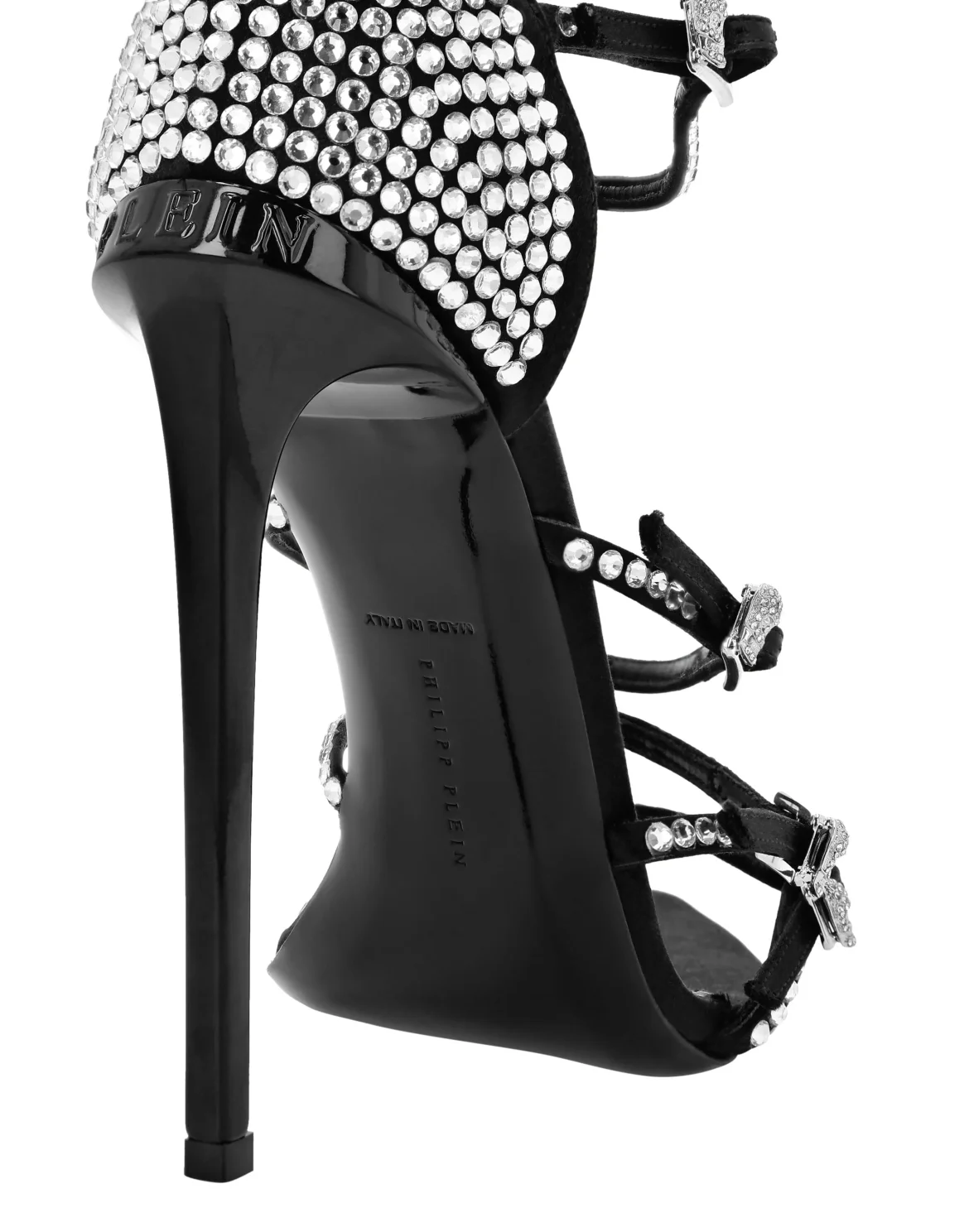 Sandals High Heels Mignon Strass, цвет: Черный