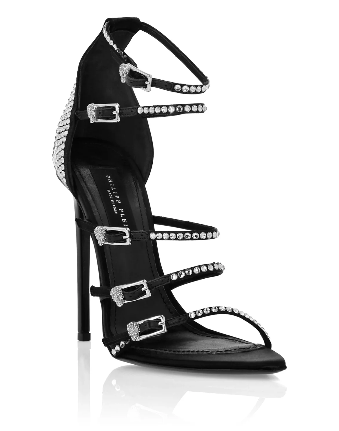 Sandals High Heels Mignon Strass, цвет: Черный