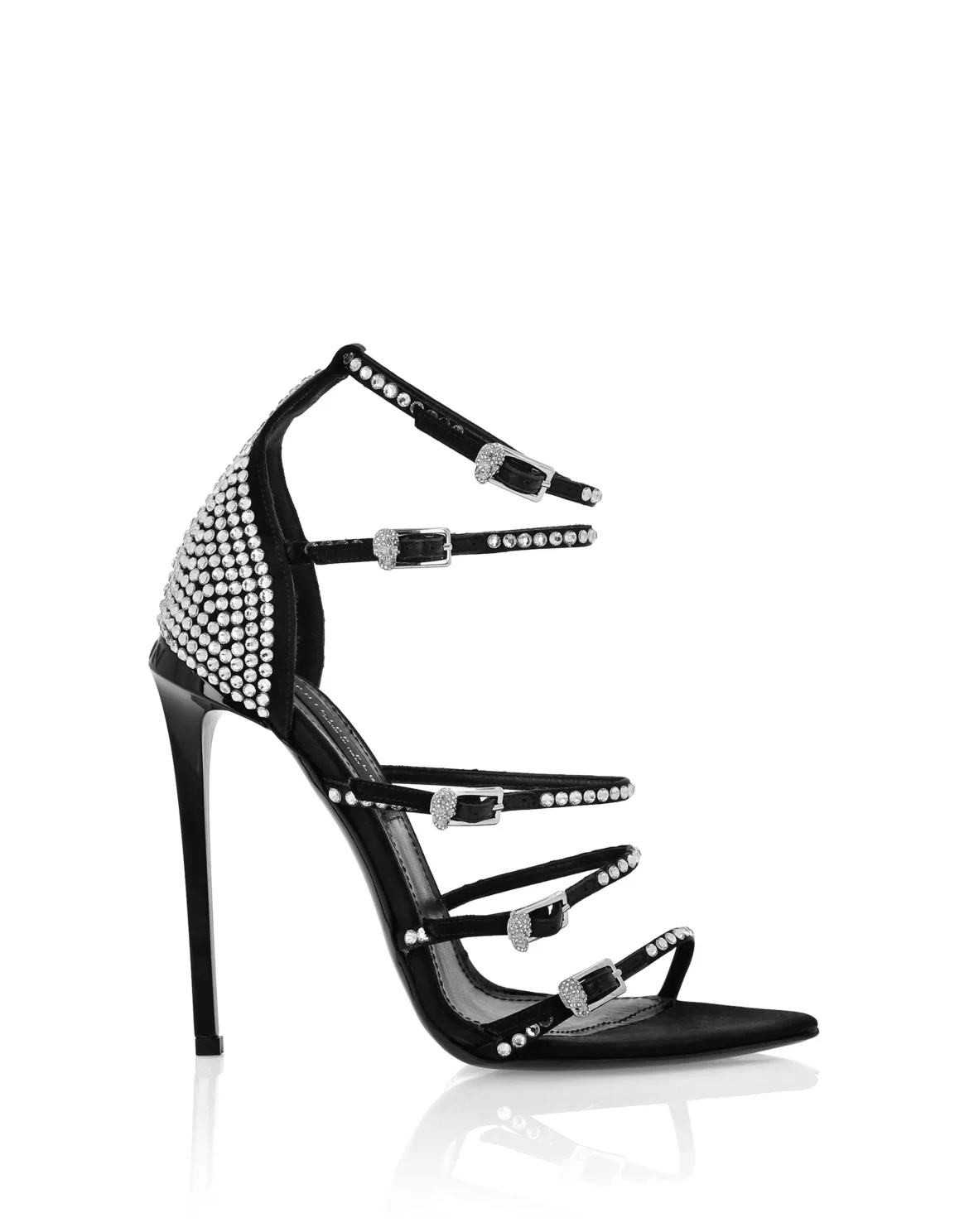 Sandals High Heels Mignon Strass, цвет: Черный