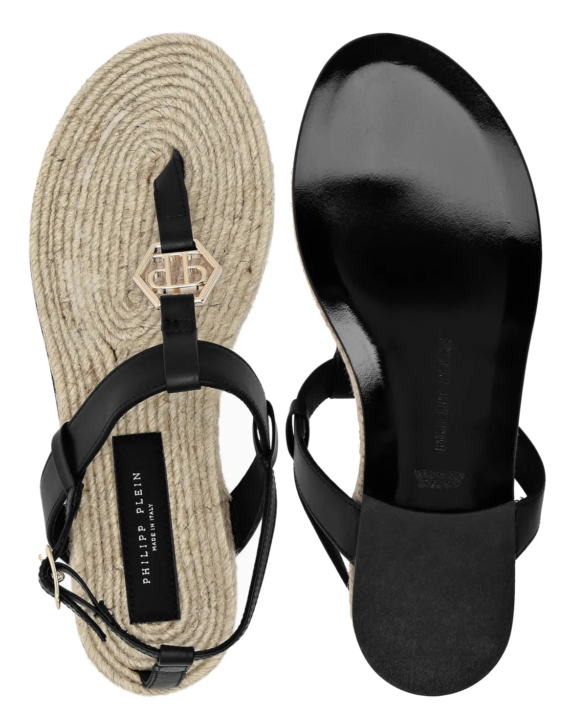 Sandal Rafia Hexagon, цвет: Черный