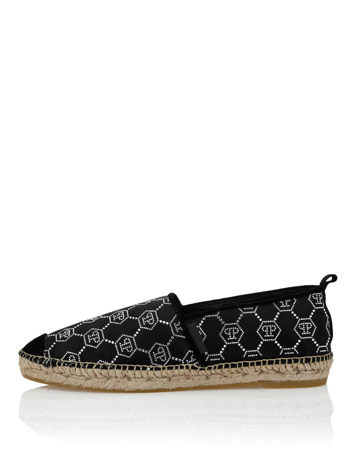 Satin Espadrillas Monogram Strass, цвет: Черный