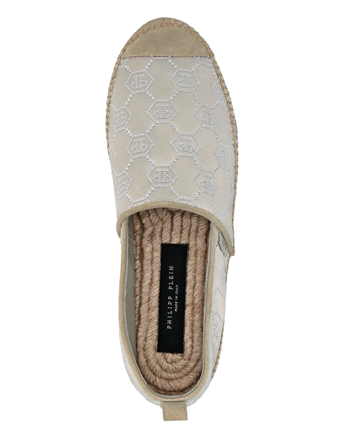Satin Espadrillas Monogram Strass, цвет: Бежевый