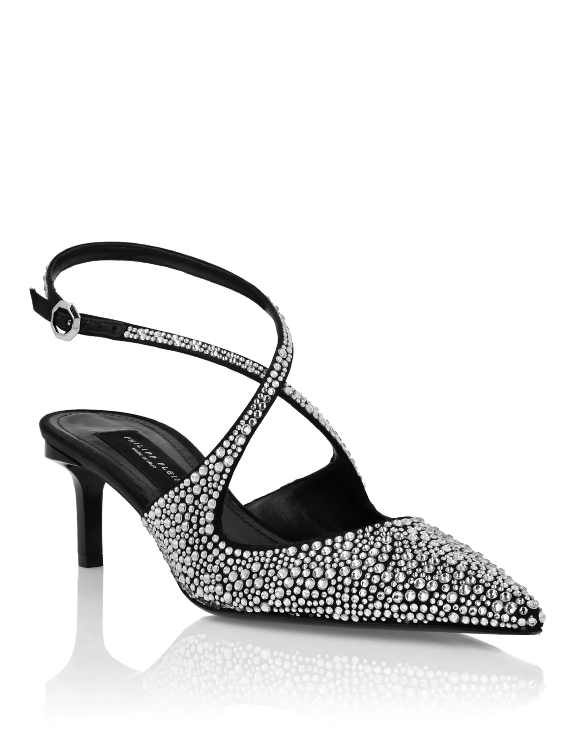 Slingback Shoes Strass, цвет: Черный
