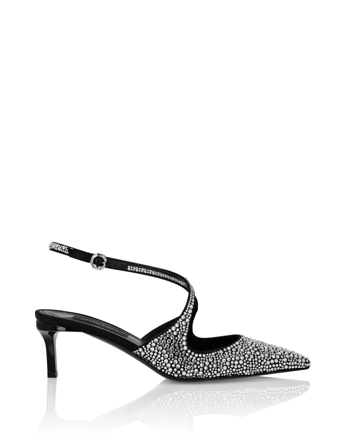 Slingback Shoes Strass, цвет: Черный