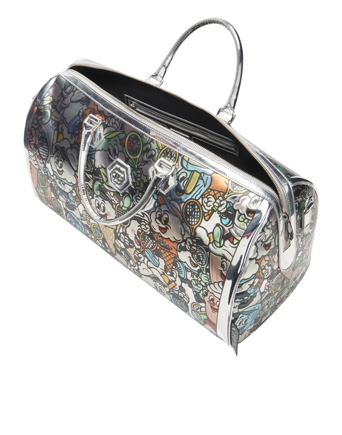 Mirror Weekend Bag Ice Cream Monsters, цвет: Серебристый