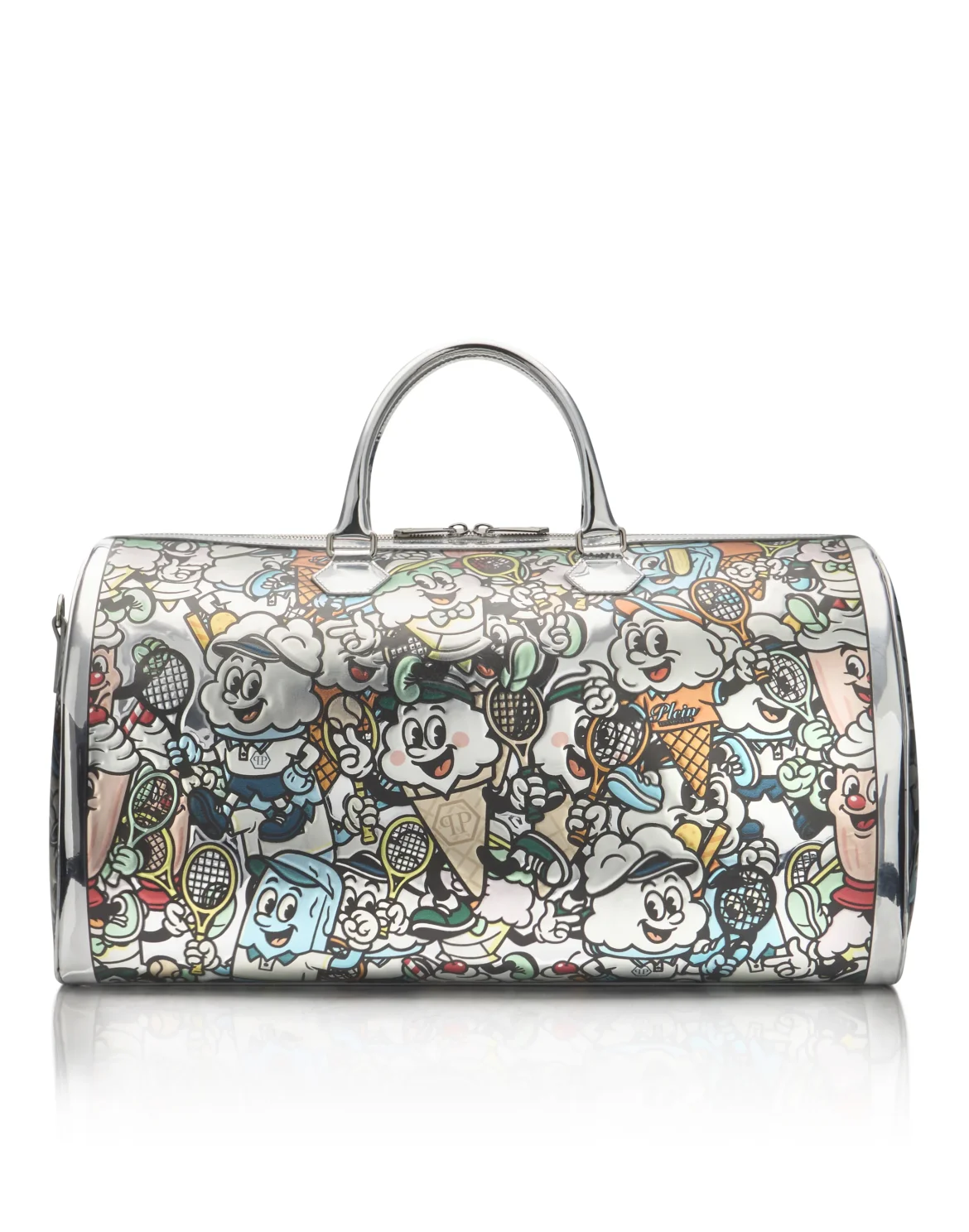 Mirror Weekend Bag Ice Cream Monsters, цвет: Серебристый