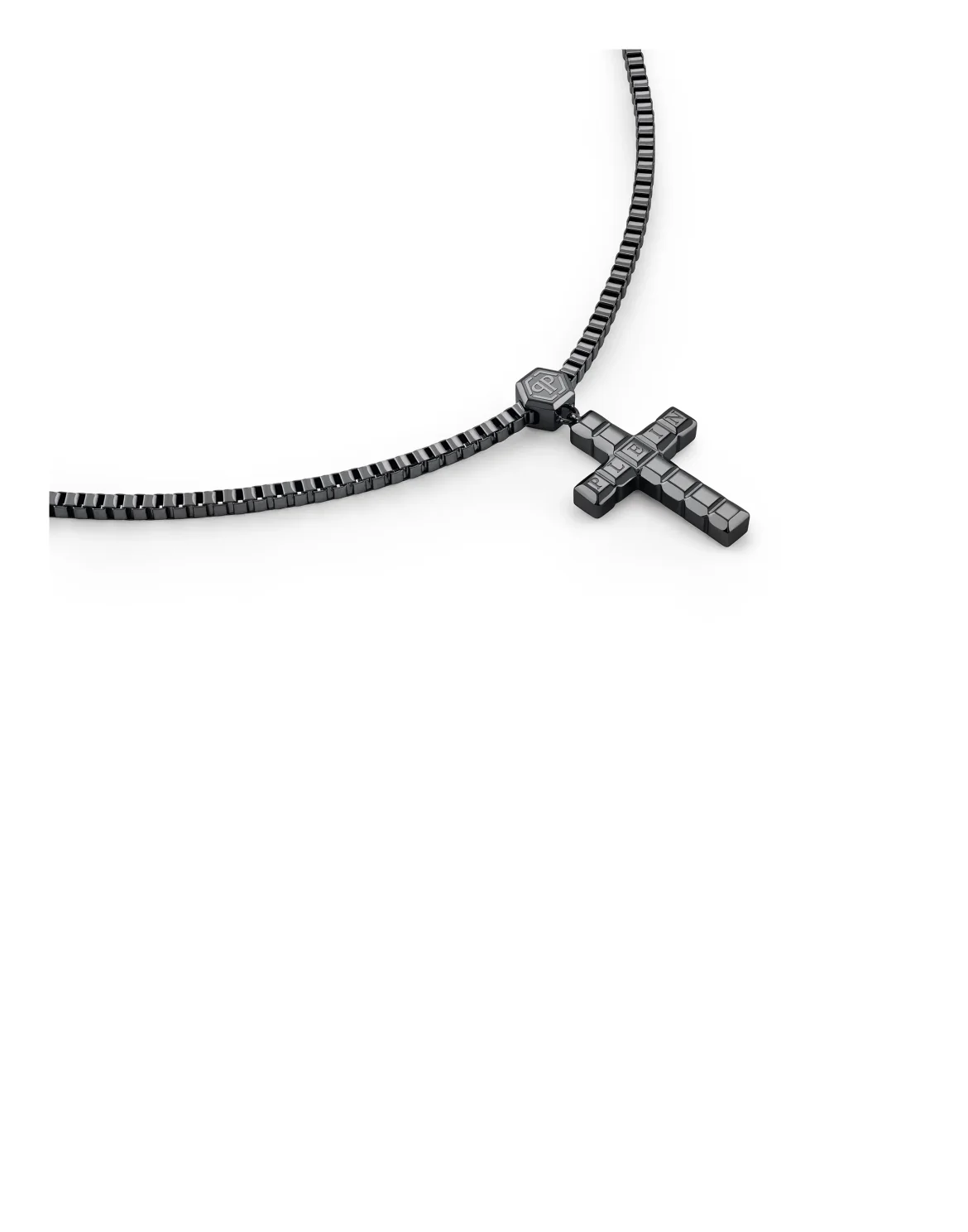 Necklace PLEIN CRUCIFIX, цвет: Черный