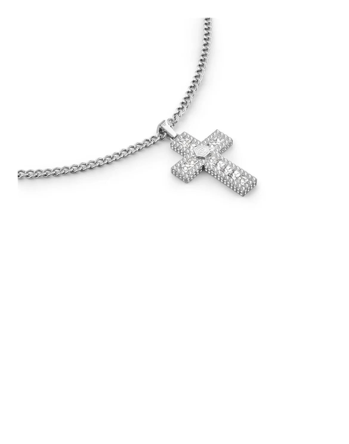 Necklace PLEIN CRUCIFIX, цвет: Серебристый