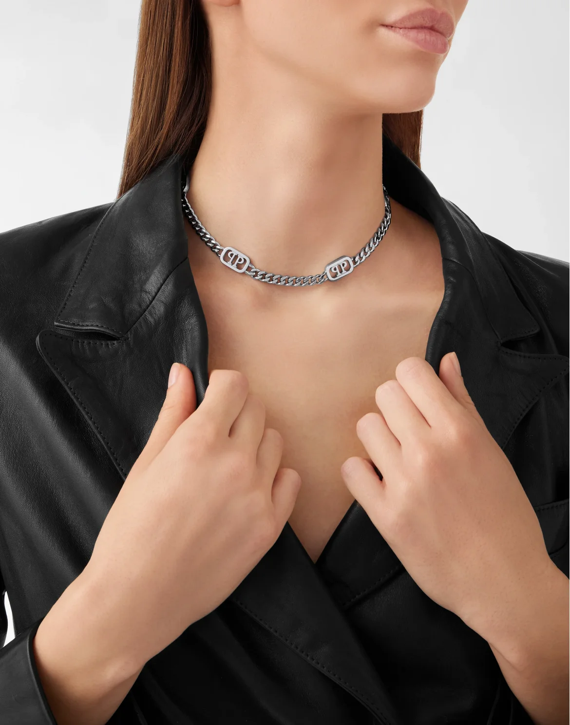 Necklace PLEIN LETTERING, цвет: Серебристый