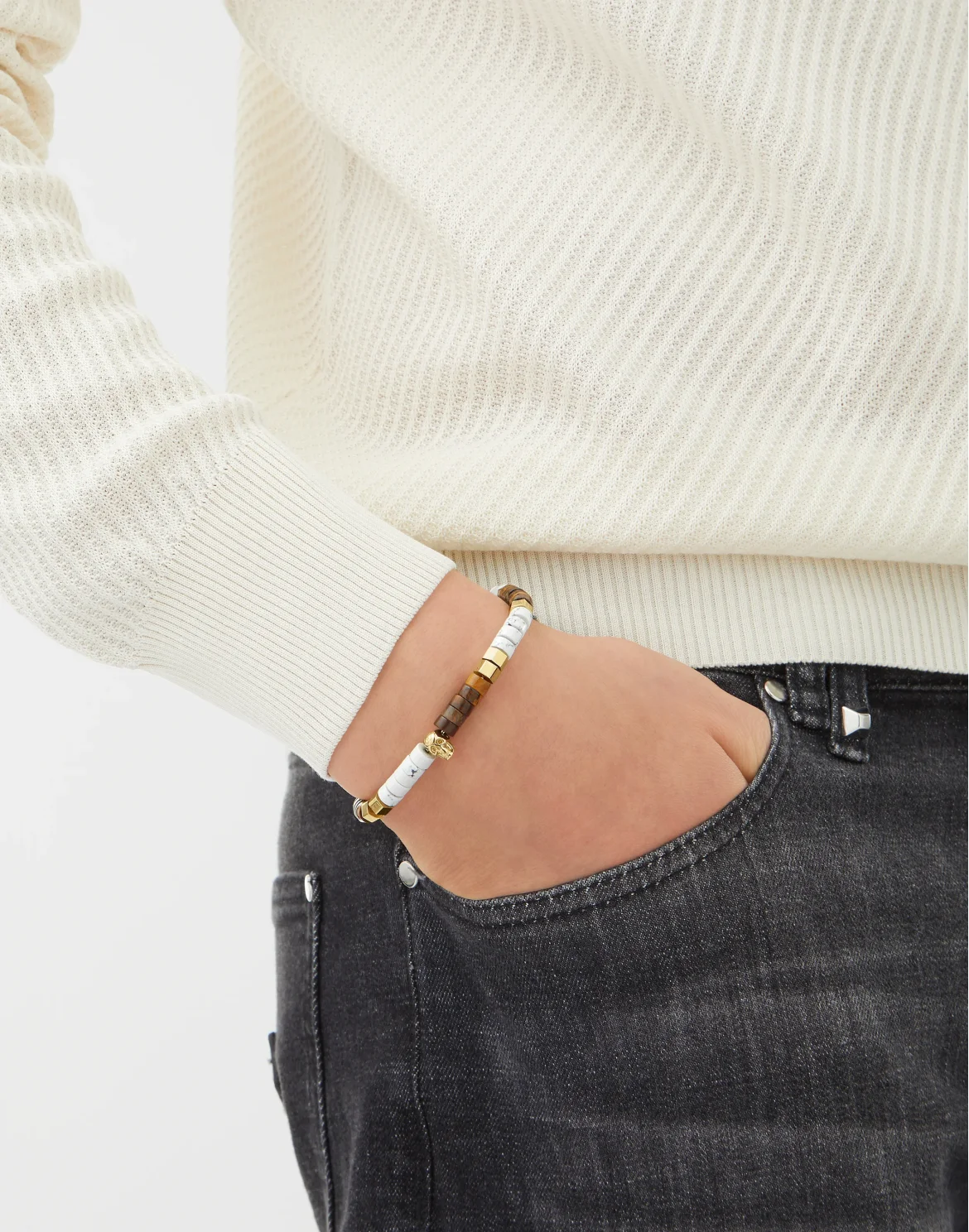 Bracelet PLEIN BEADS, цвет: Коричневый
