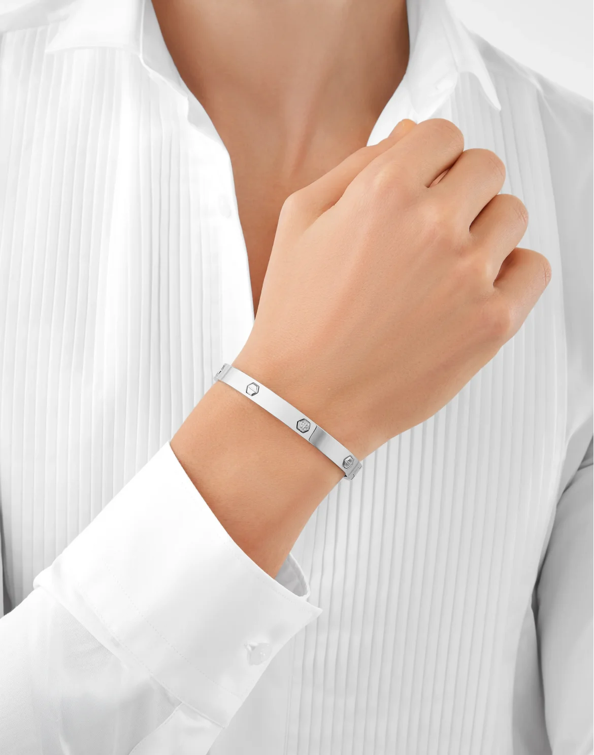 Bracelet PLEIN CUFF, цвет: Серебристый