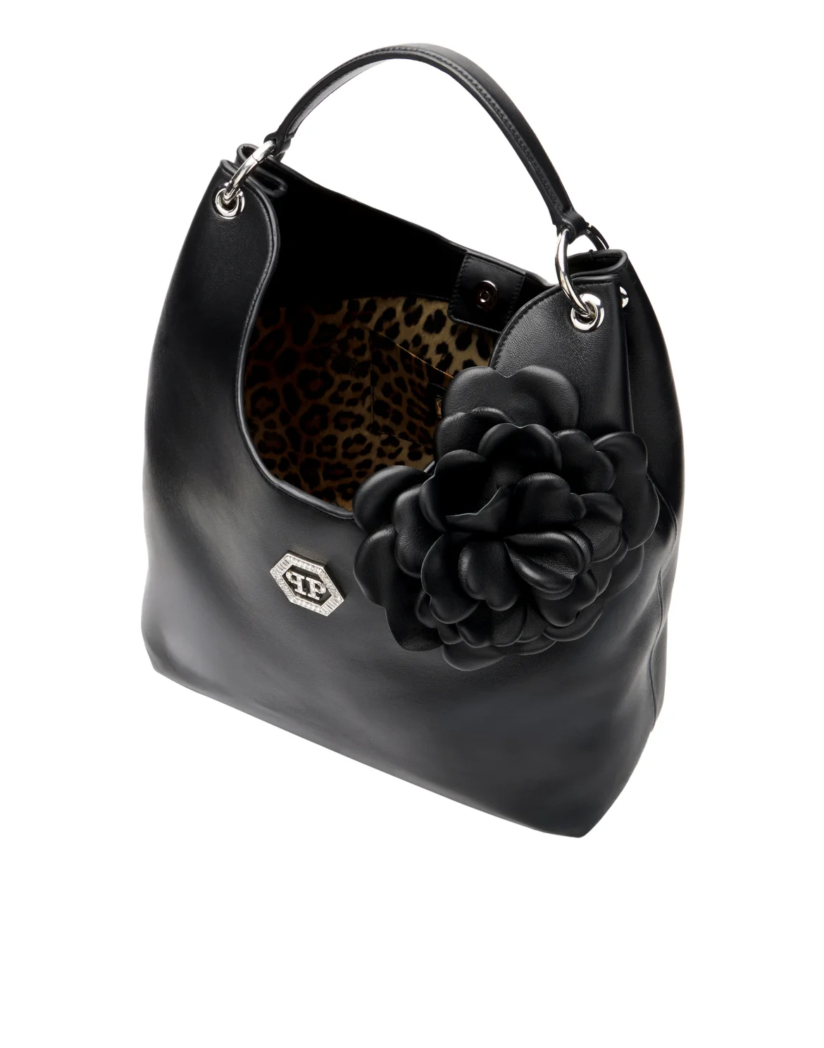 Hobo Bag Flower, цвет: Черный