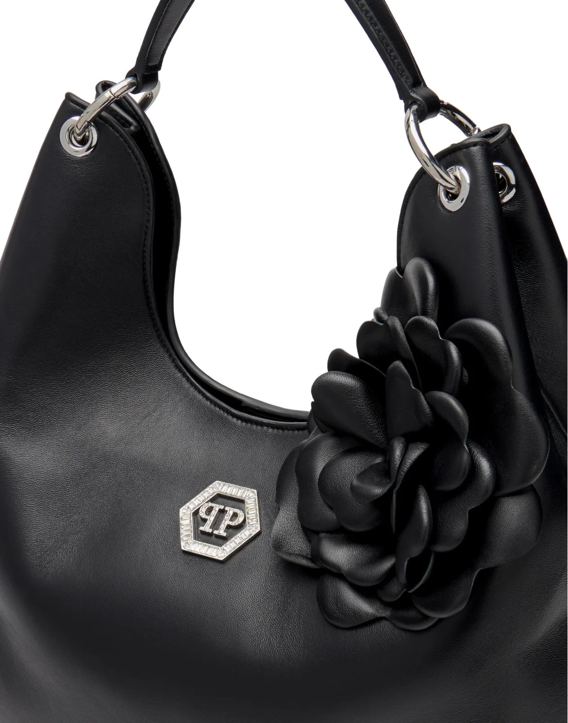 Hobo Bag Flower, цвет: Черный