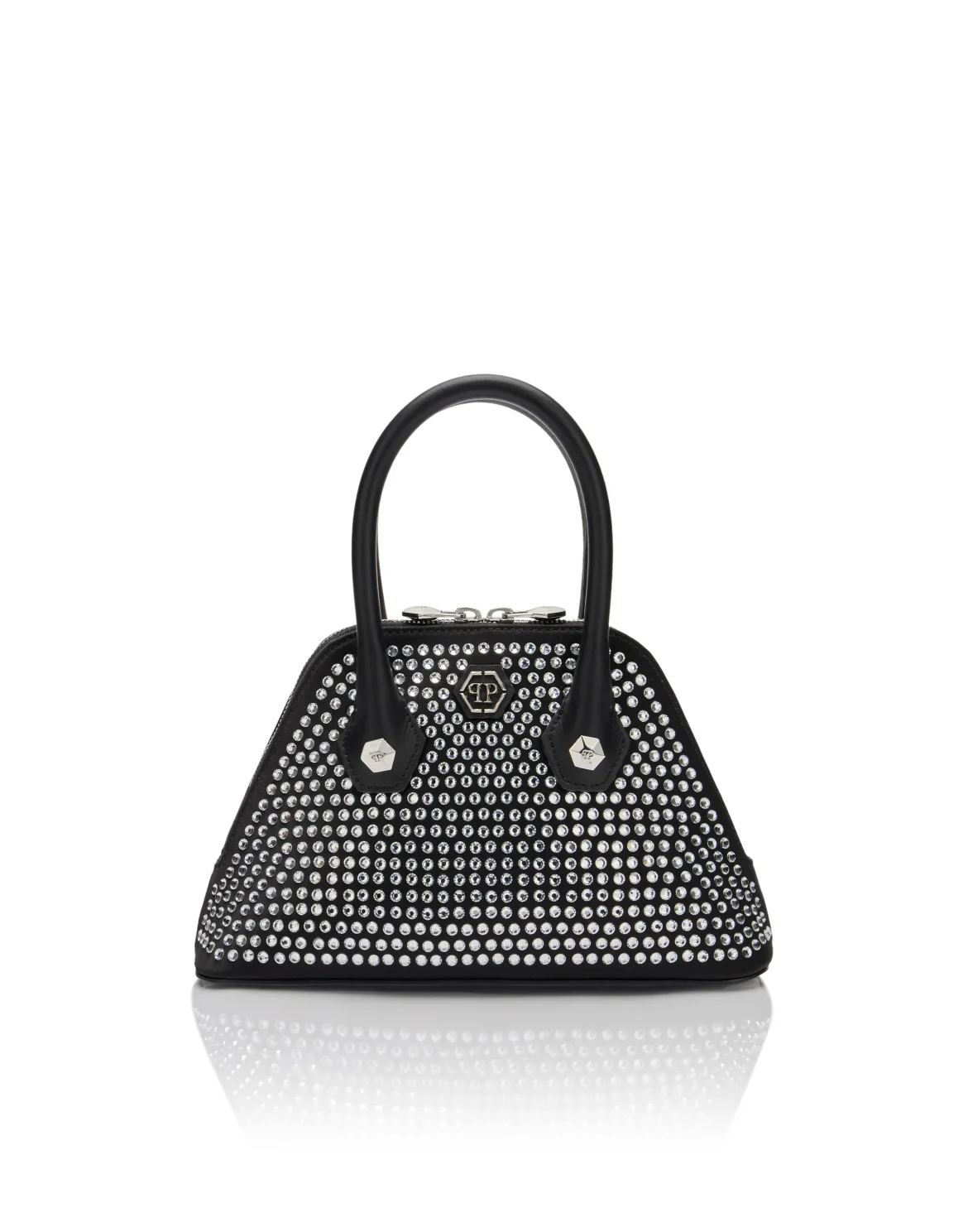 Triangle Top Handle Bag Strass, цвет: Черный