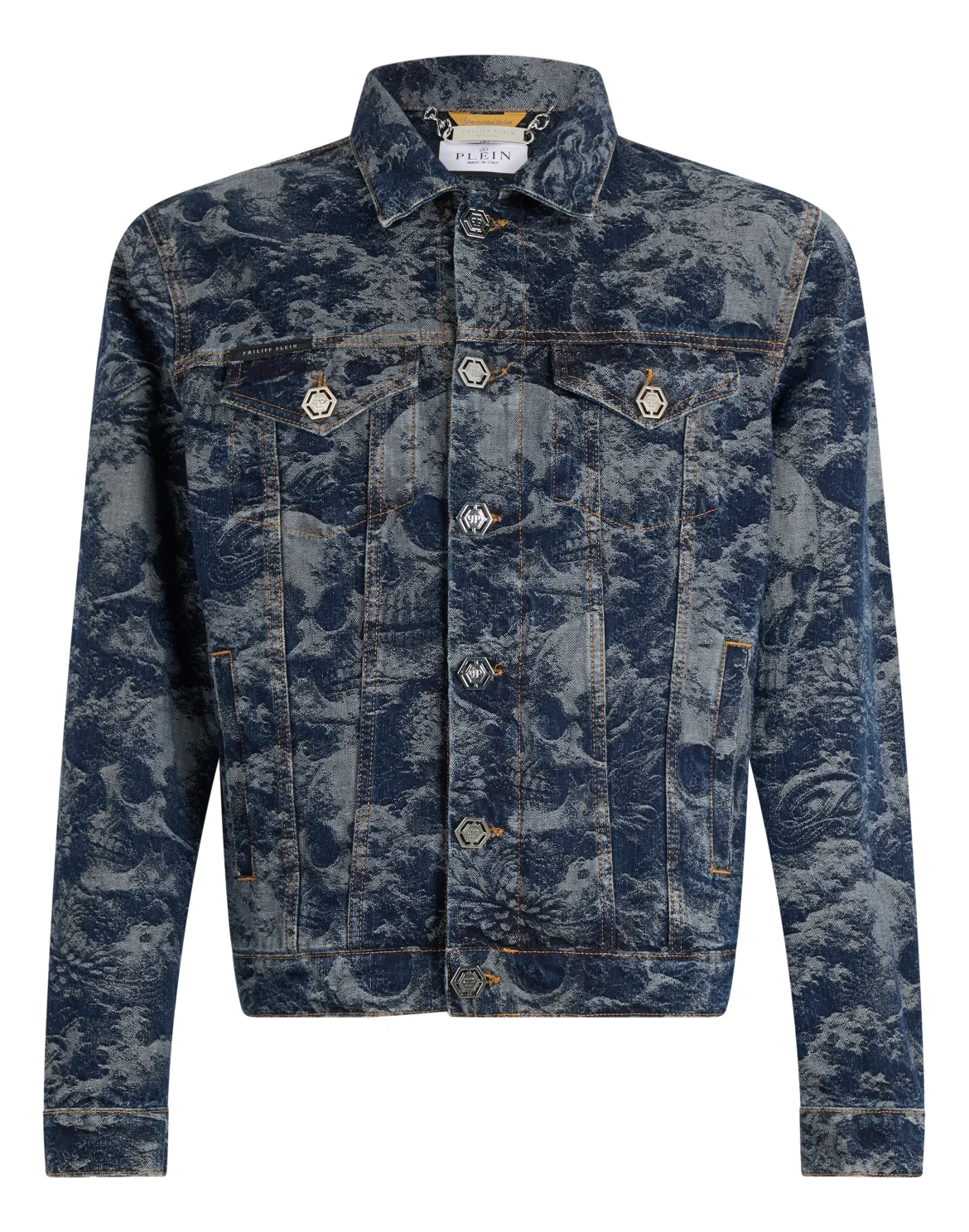 Trucker Jacket  All-Over Skull Skull, цвет: Синий