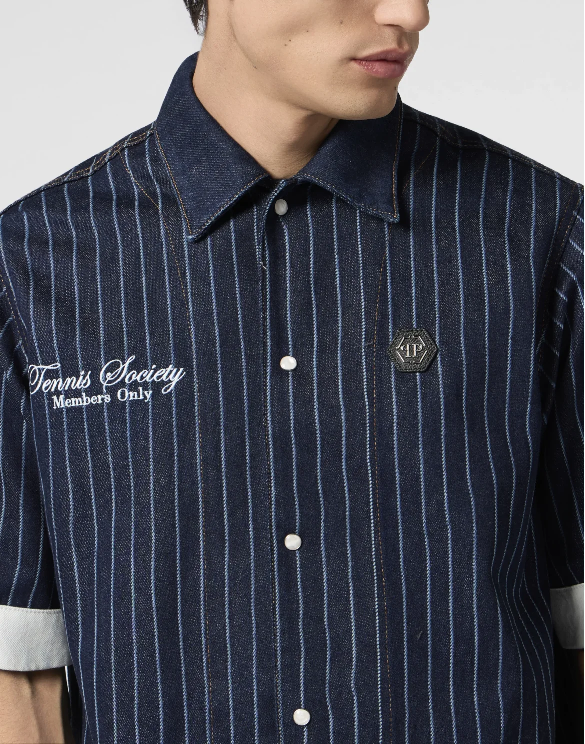 Shortsleeve Denim Overshirt Tennis, цвет: Синий