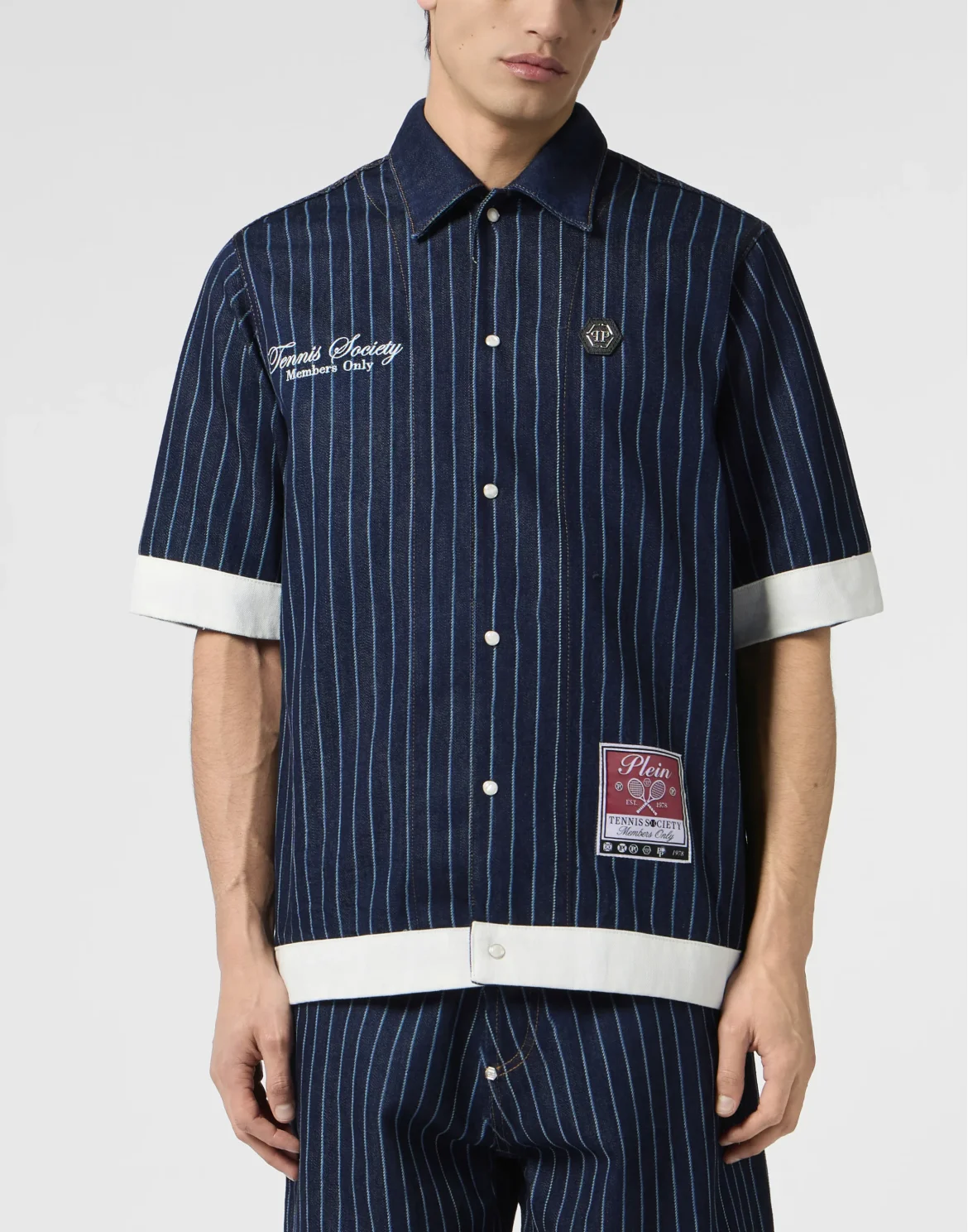 Shortsleeve Denim Overshirt Tennis, цвет: Синий
