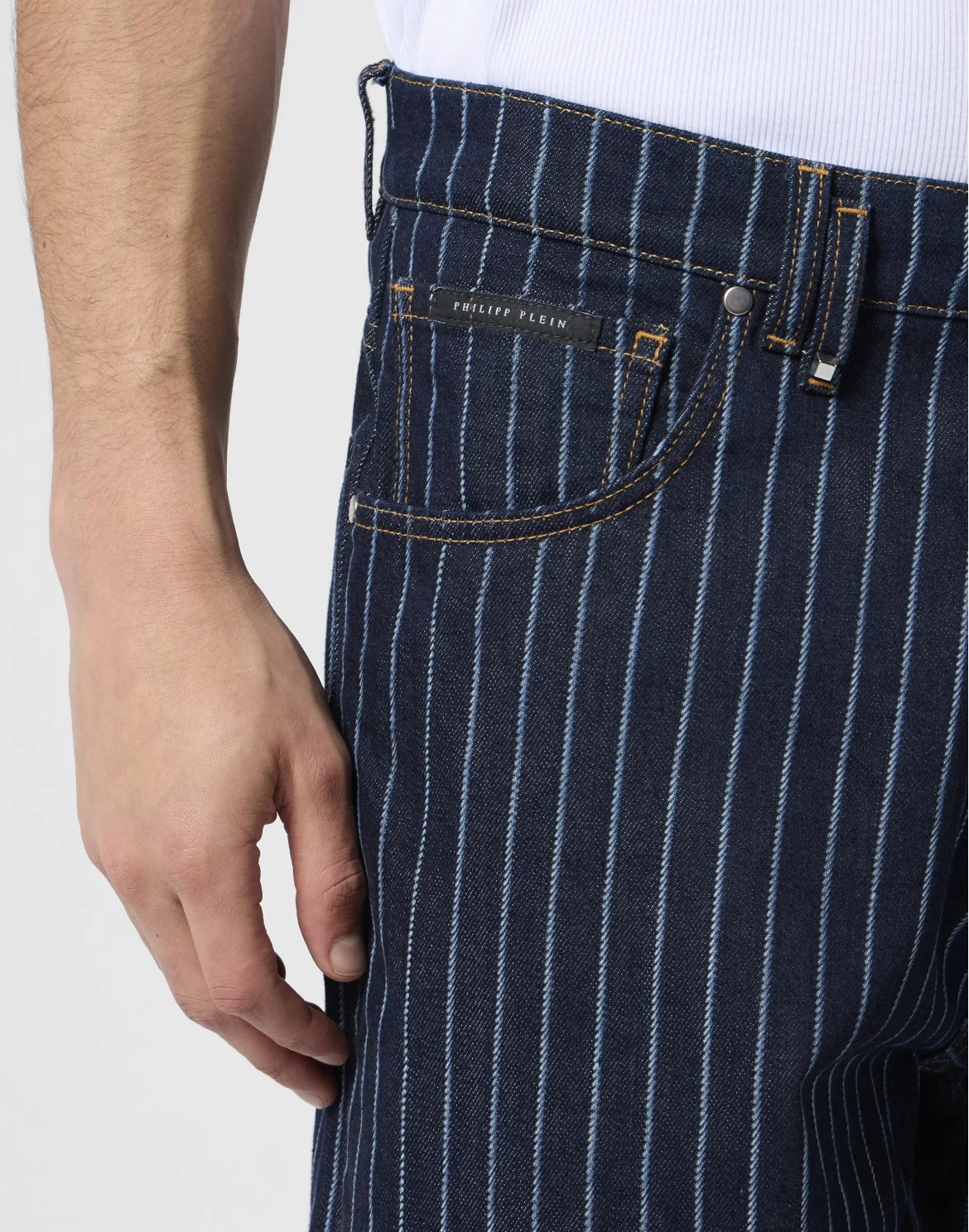 Denim Shorts Pinstripe, цвет: Синий