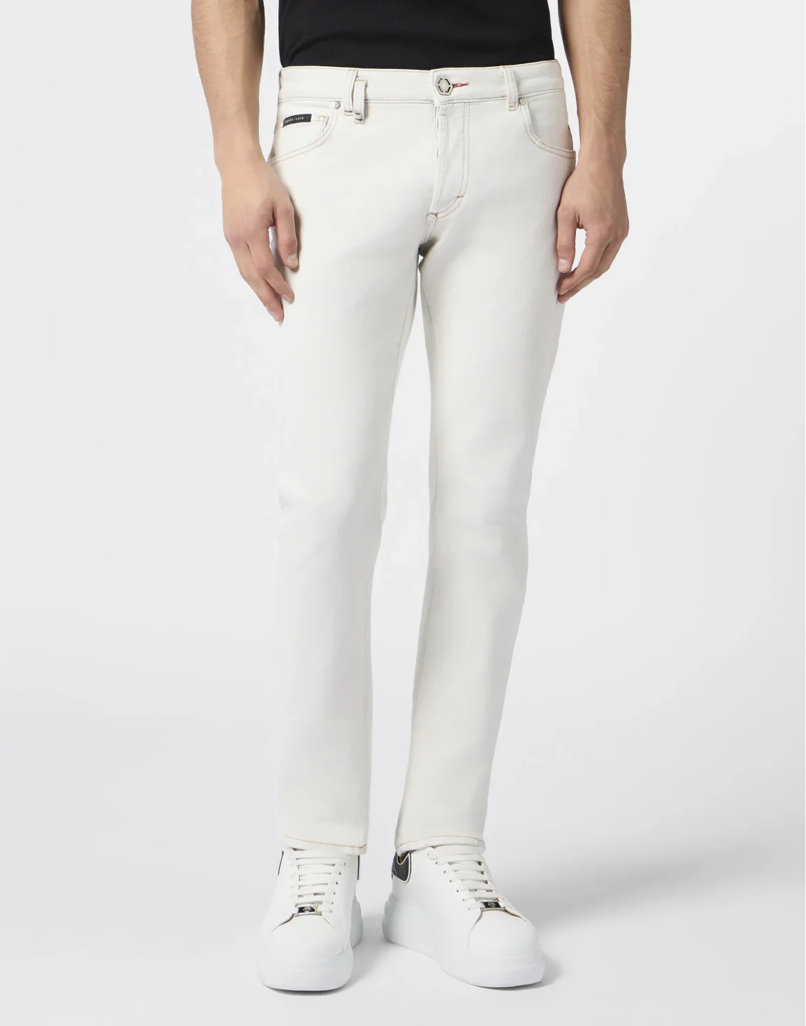 Super Straight Cut Jeans Basic, цвет: Белый
