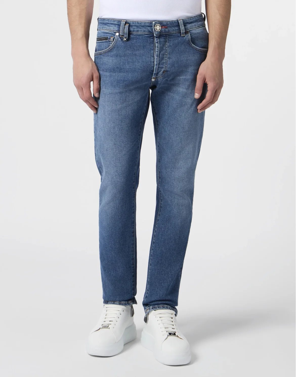 Super Straight Cut Jeans Basic, цвет: Синий