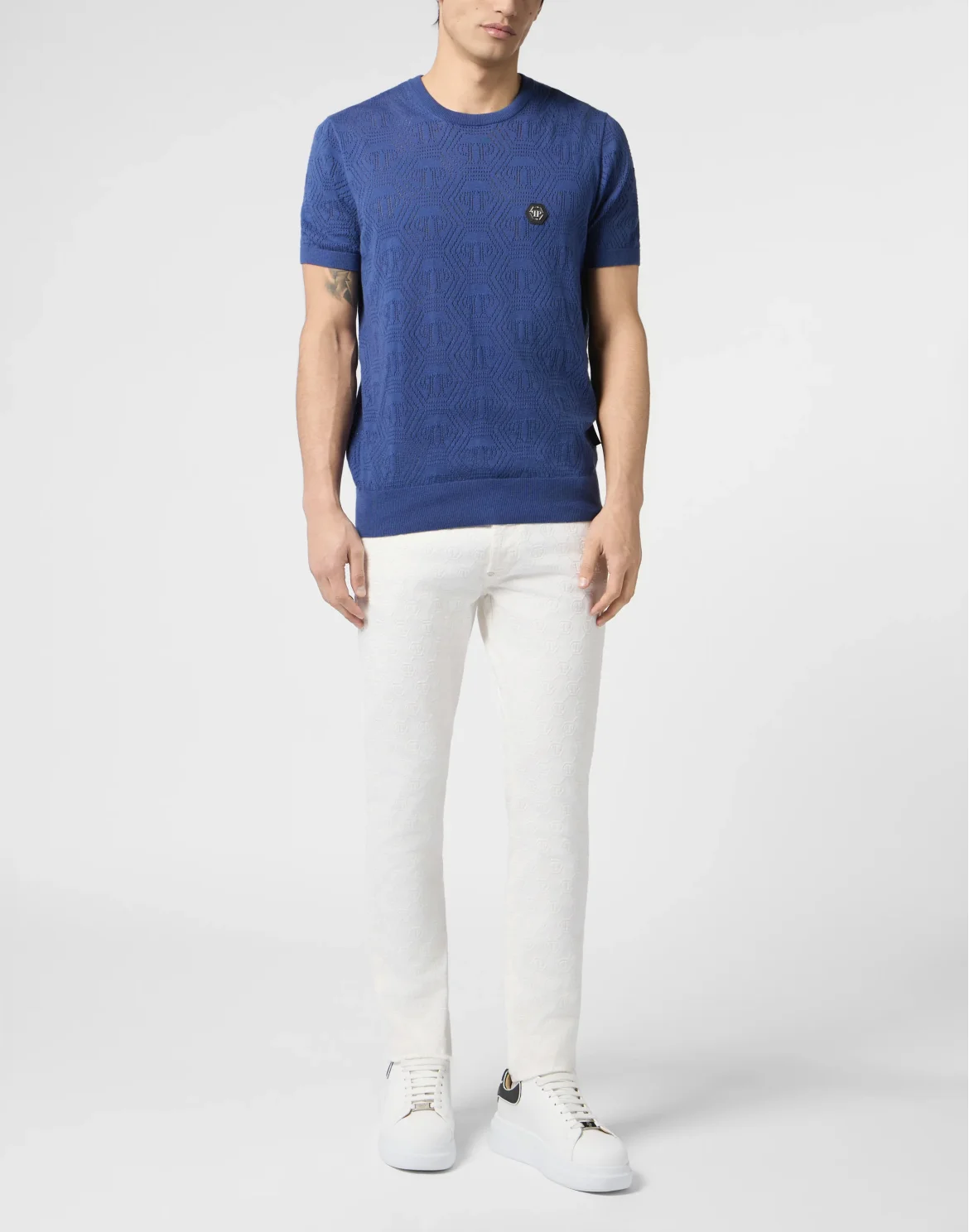 Super Straight Cut Jeans Embroidery Monogram, цвет: Бежевый