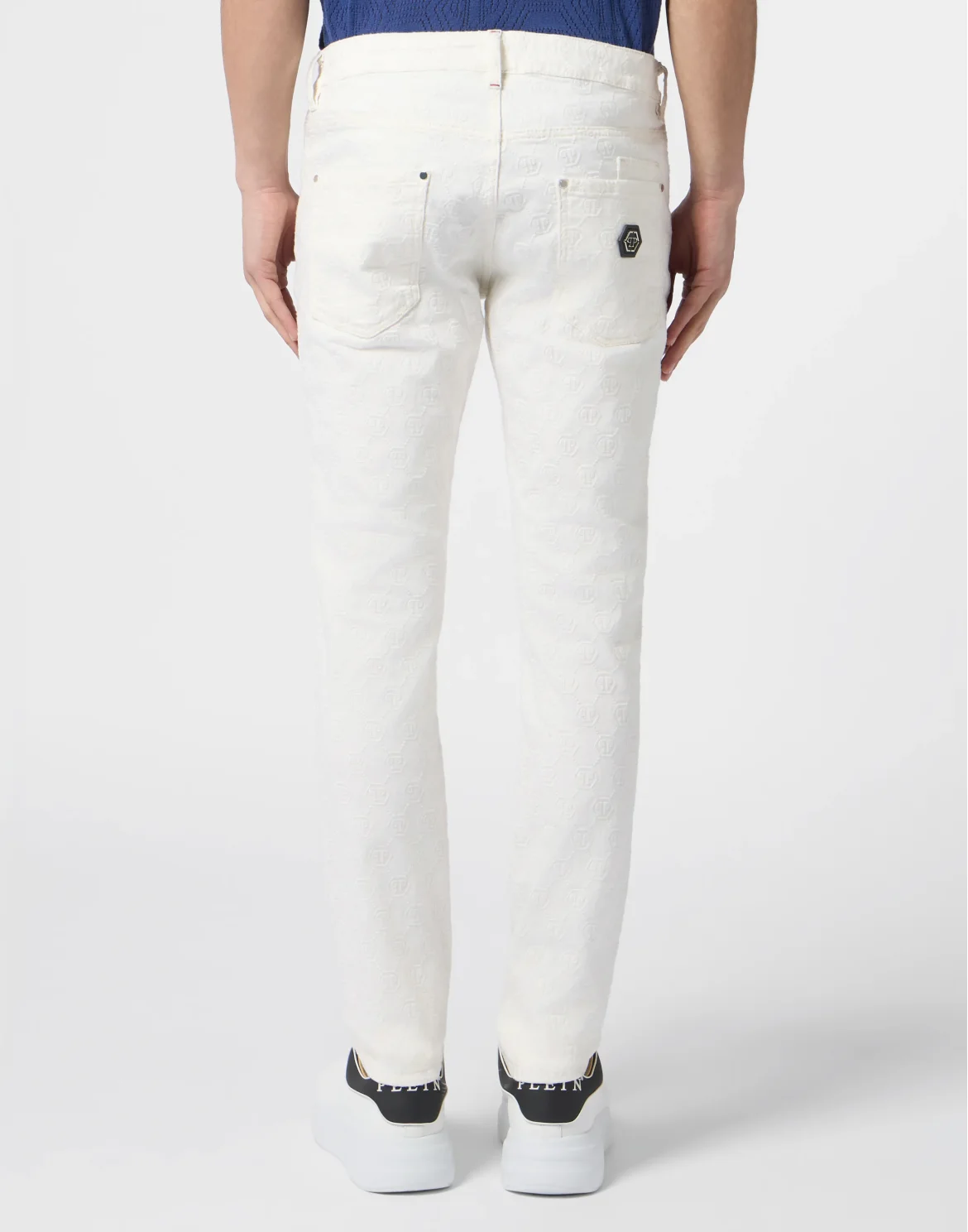 Super Straight Cut Jeans Embroidery Monogram, цвет: Бежевый