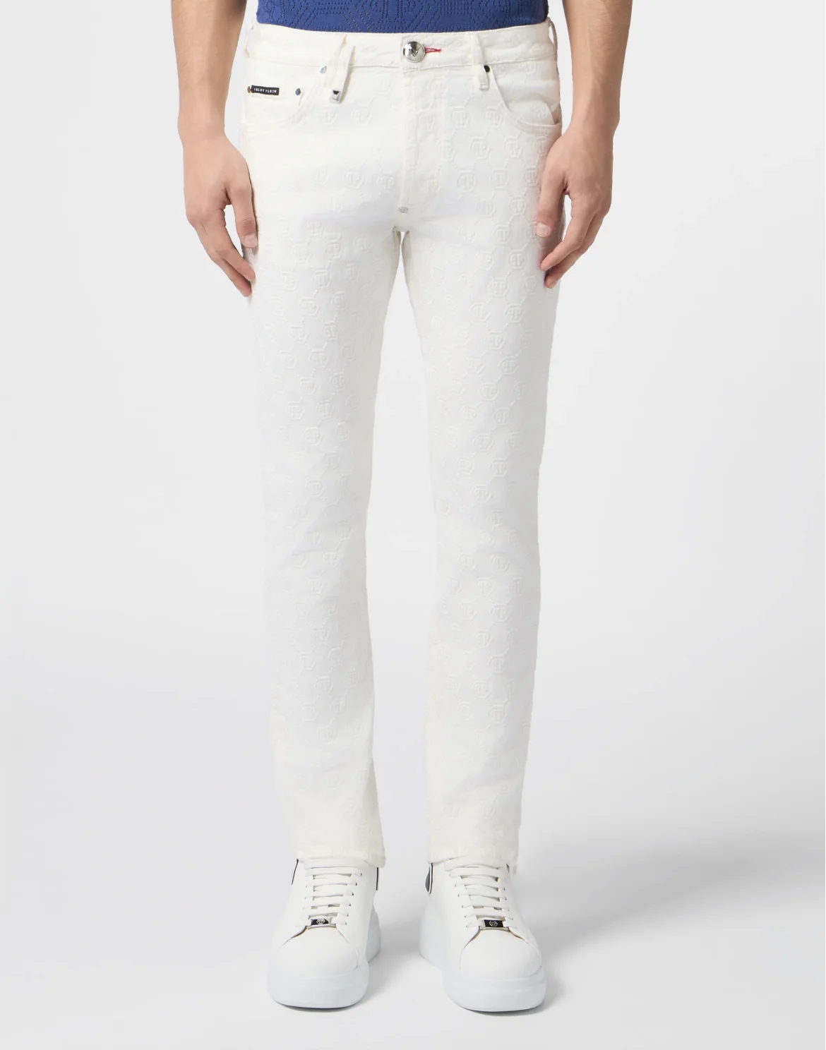 Super Straight Cut Jeans Embroidery Monogram, цвет: Бежевый