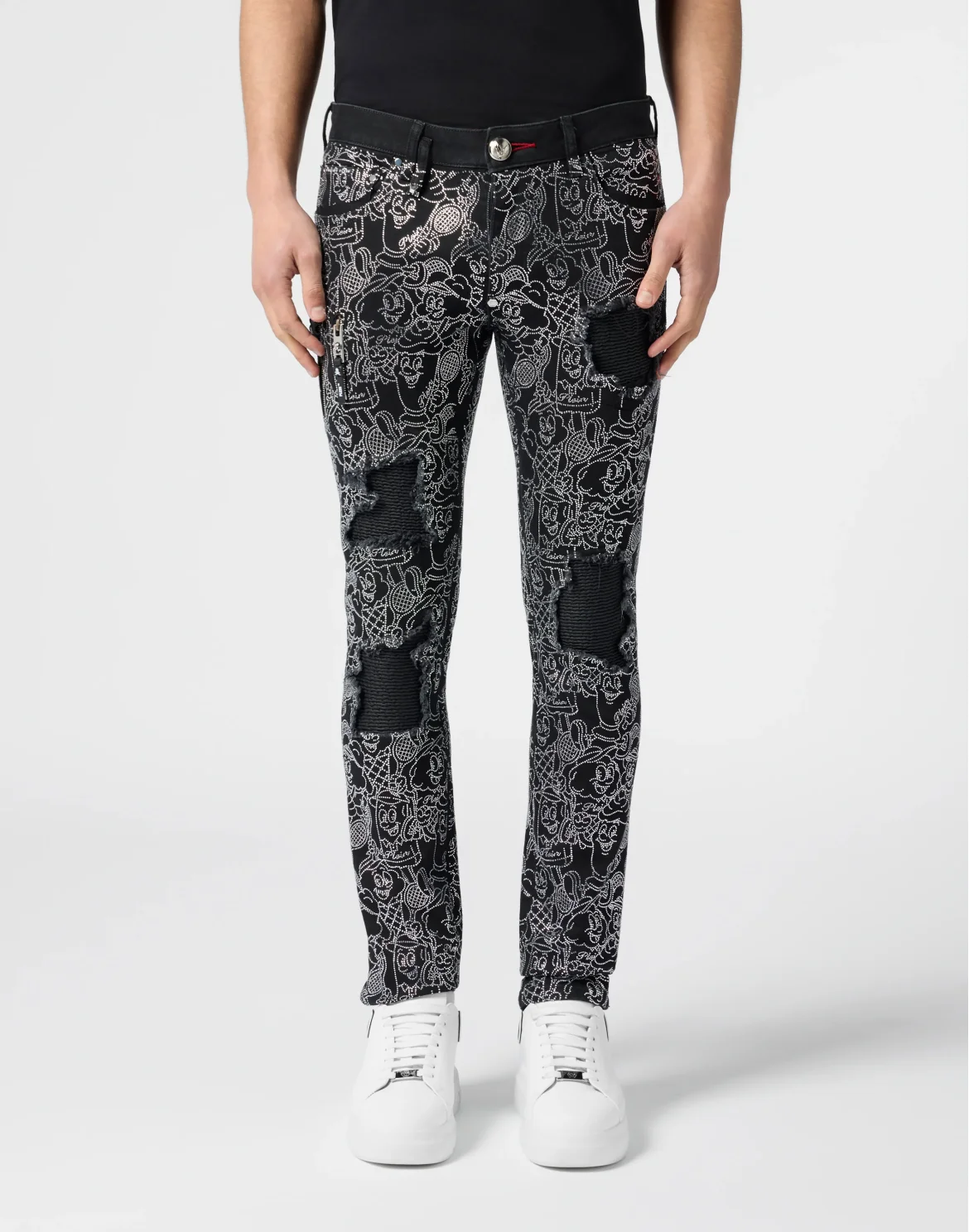 Rockstar Fit Jeans Ice Cream Strass, цвет: Черный