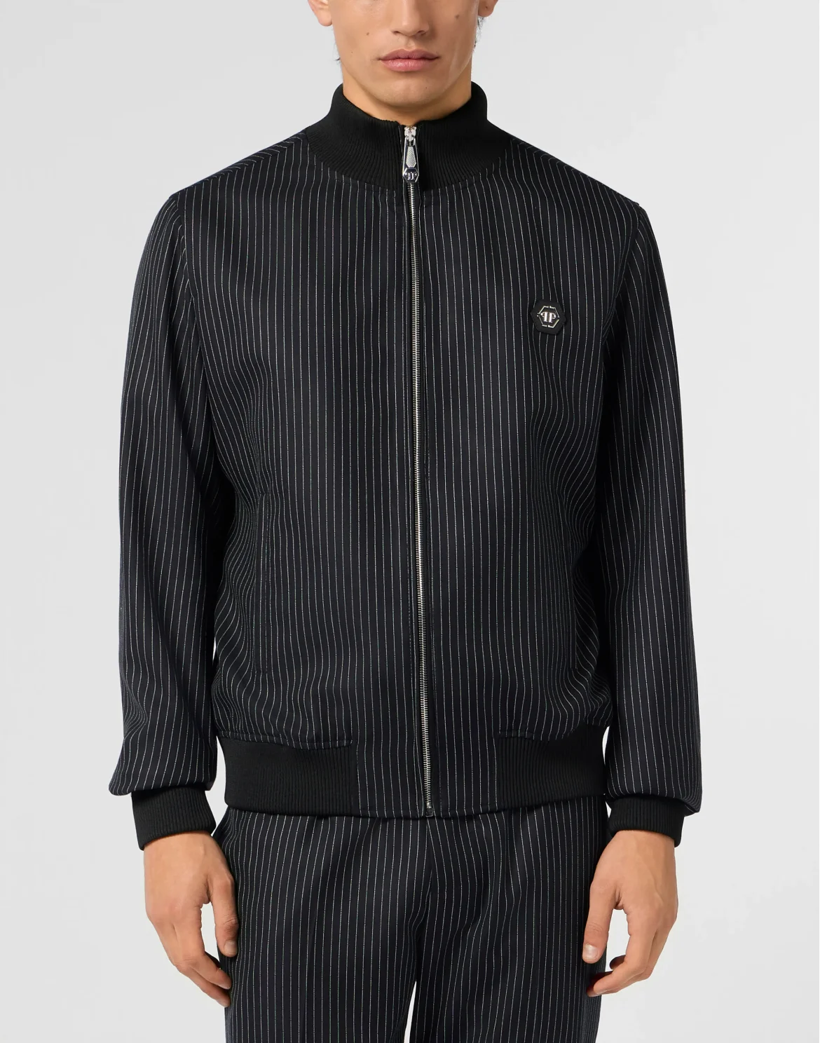 Classic Tracksuit Jacket Stripes Stripes, цвет: Черный
