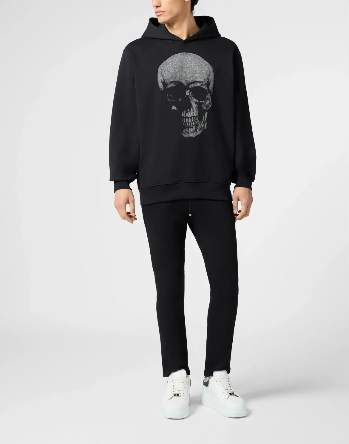 Hoodie Glitter Skull, цвет: Черный