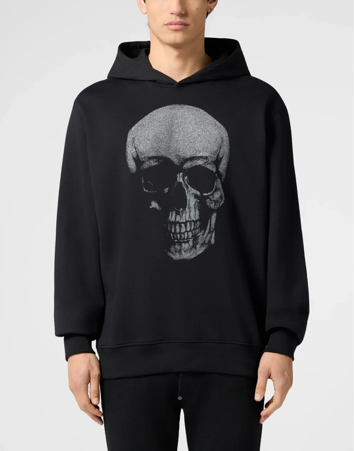Hoodie Glitter Skull, цвет: Черный