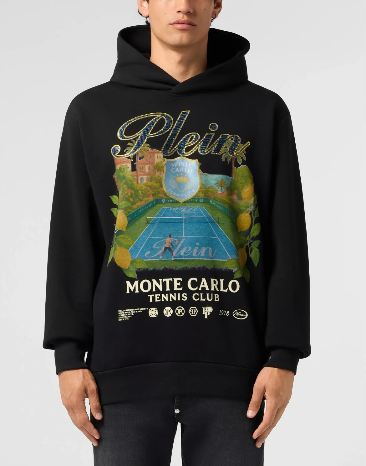 Hoodie Monte Carlo Tennis Club, цвет: Черный