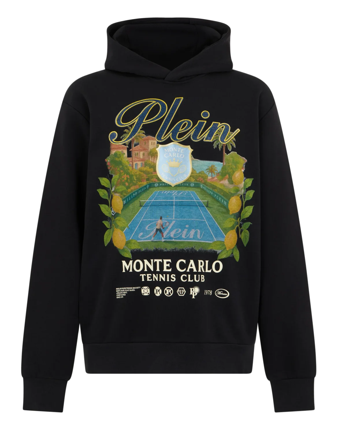 Hoodie Monte Carlo Tennis Club, цвет: Черный