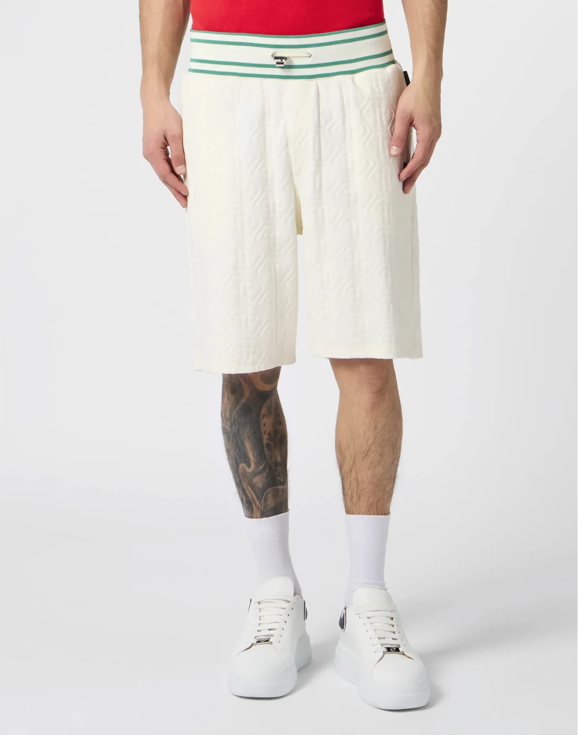 Tracksuit Shorts Jacquard Monogram, цвет: Бежевый