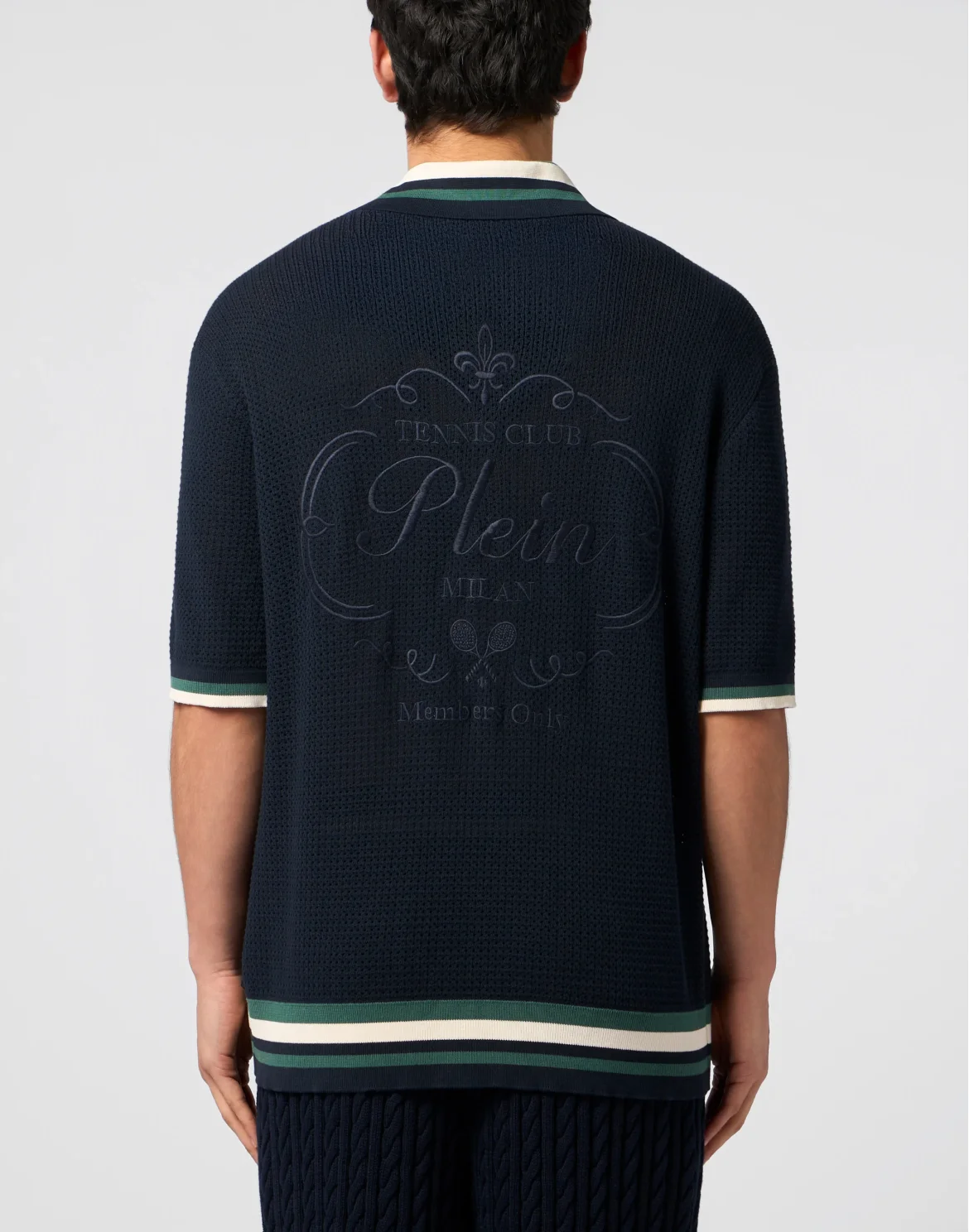Buttoned-Up Polo Shirt Plein Tennis, цвет: Синий