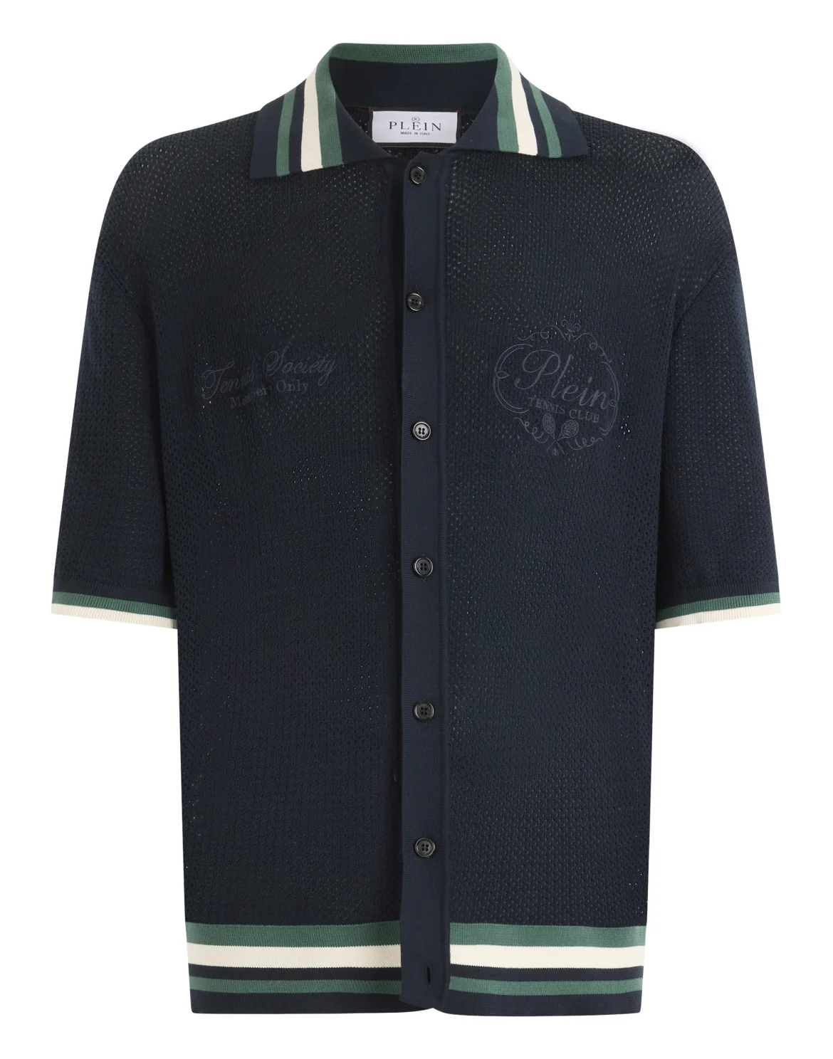 Buttoned-Up Polo Shirt Plein Tennis, цвет: Синий