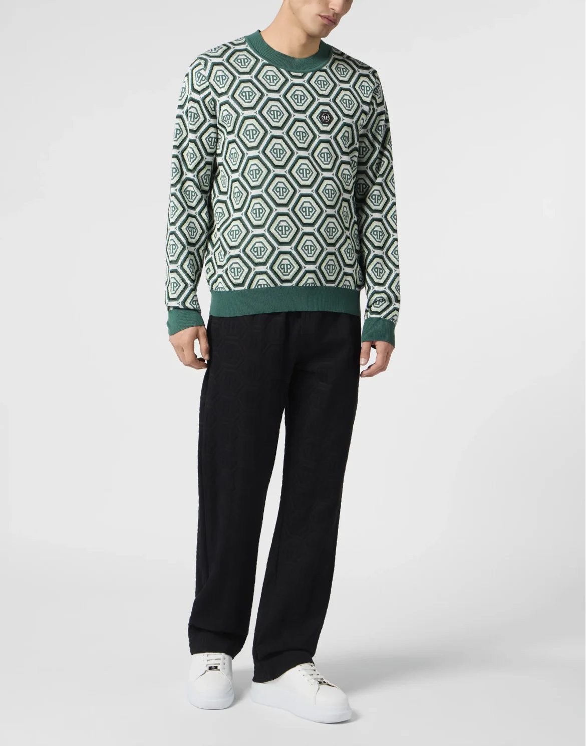 Round Neck Pullover Monogram 70's, цвет: Зеленый