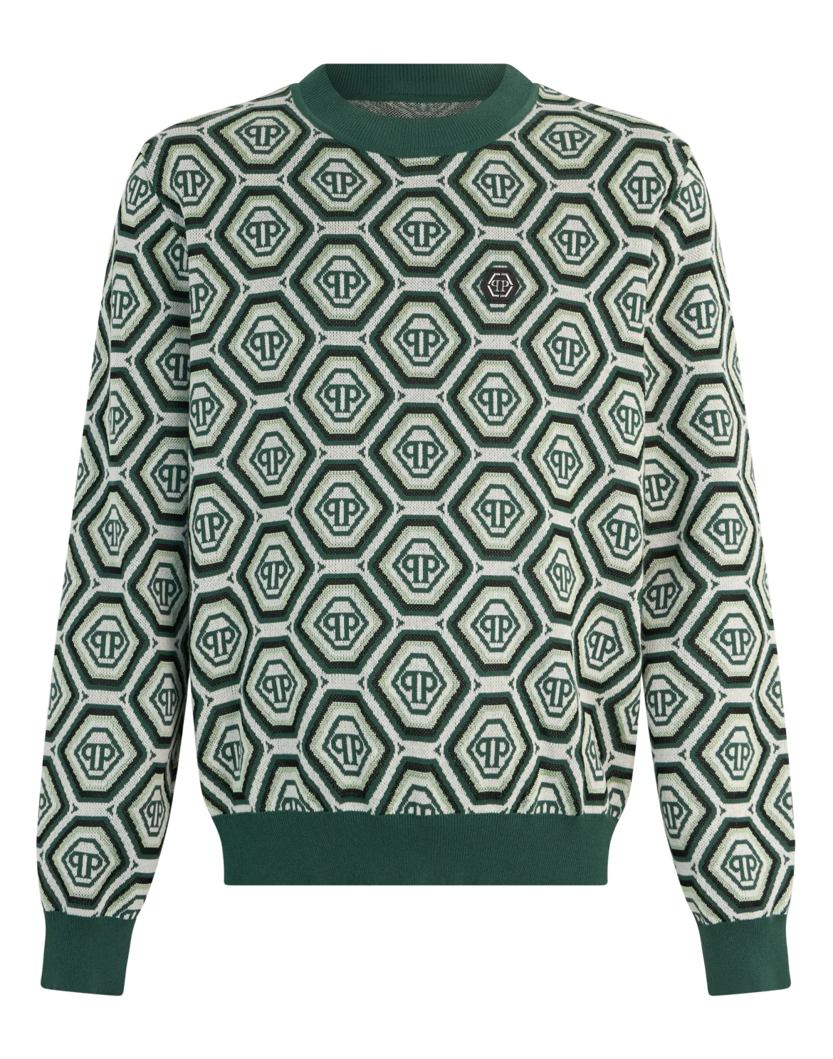 Round Neck Pullover Monogram 70's, цвет: Зеленый