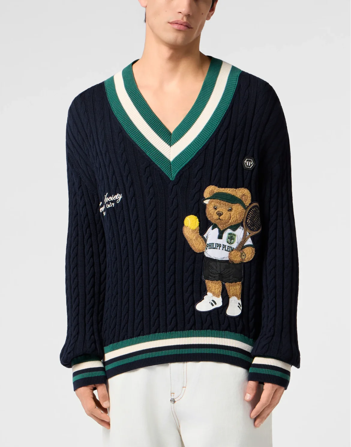 V-Neck Pullover Plein Tennis, цвет: Синий
