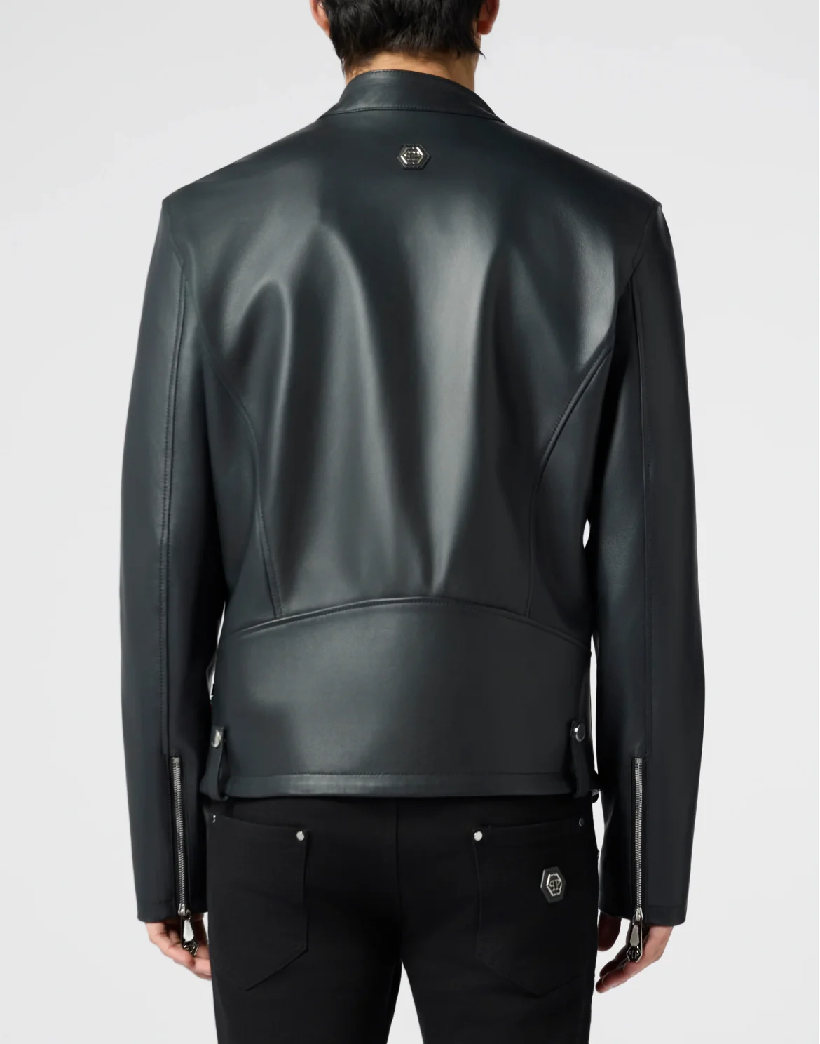 Nappa Leather Moto Jacket, цвет: Черный