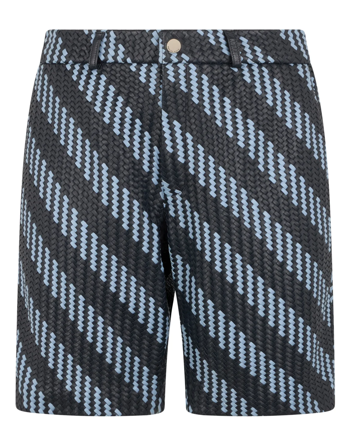 Weaved Leather Shorts Stripes, цвет: Синий